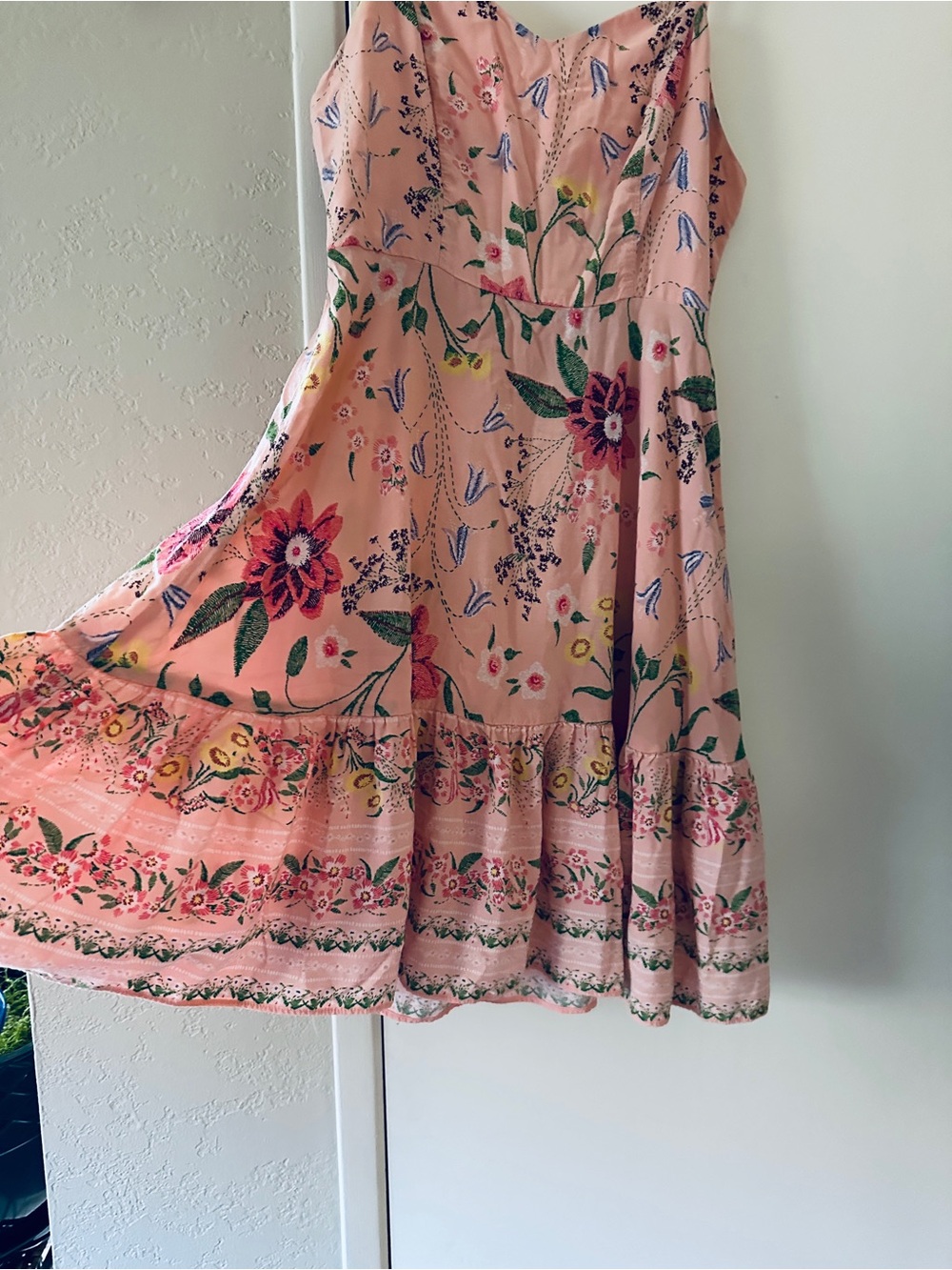 Old Navy Sundress- Medium Smocked  Blush Pink Floral - Picture 4 of 12